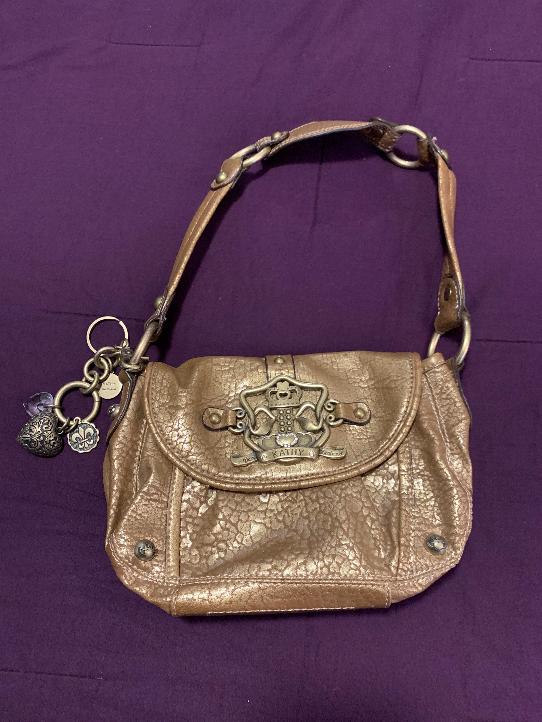 Kathy Van Zeeland Bronze/gold Handbag - Etsy