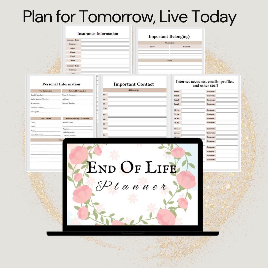 PLR End of Life Planner,death Planner,emergency Binder,organizing ...