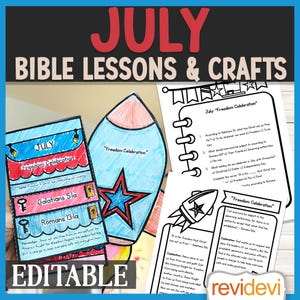 July 2025. Printable Independence Day 4th July and Summer Bible lessons and crafts for kids. Christian Homeschool and Sunday school study