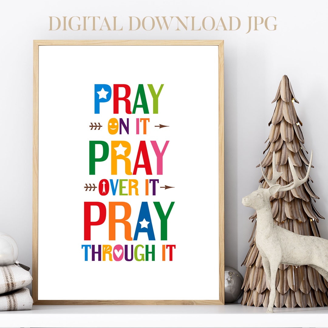 Bible Quote Sign Poster. Printable Wall Art for Sunday School Etsy