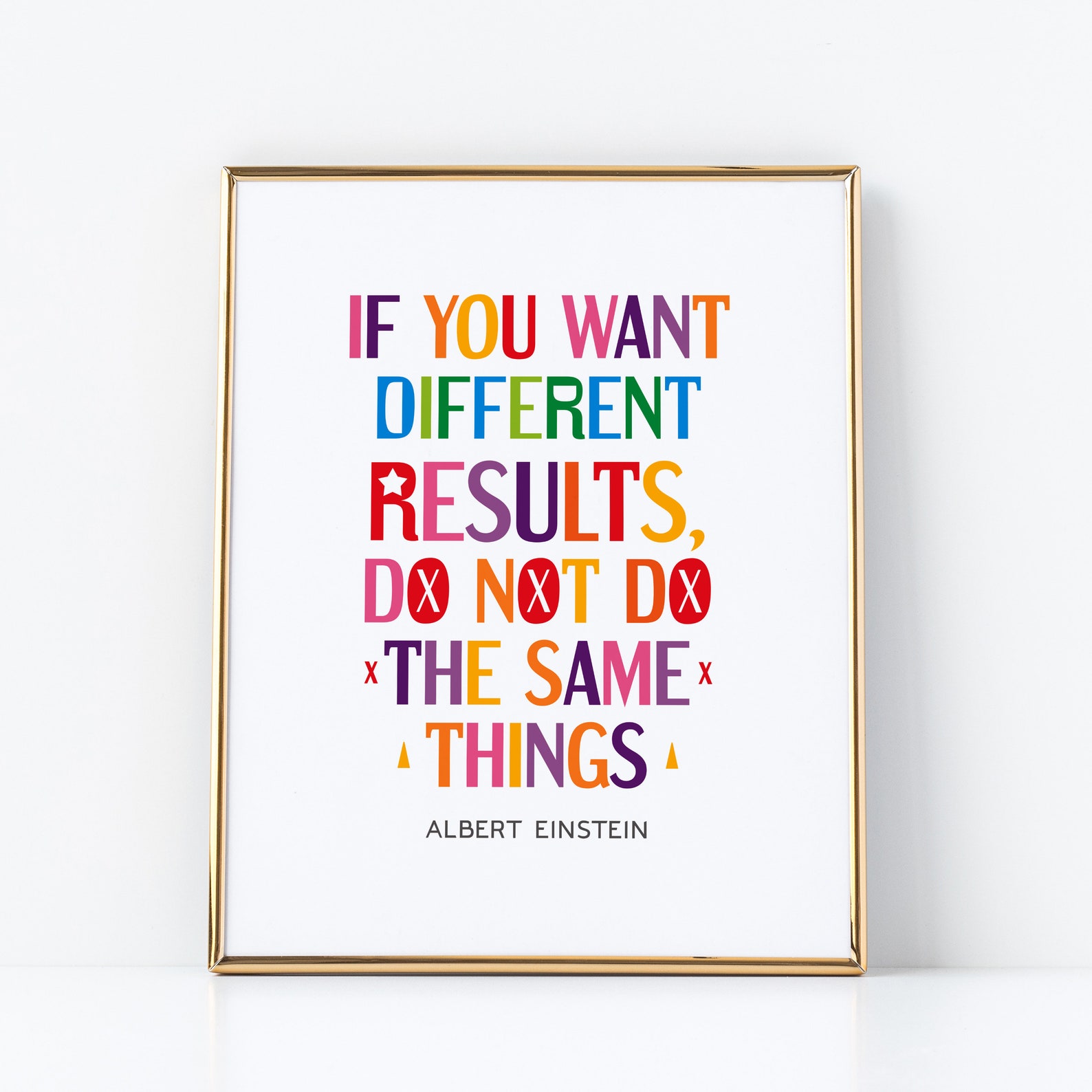 Inspirational Quote Poster If You Want Different Results Do Etsy