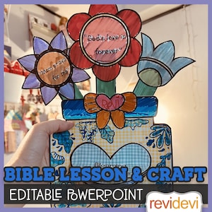 Christian Mother's Day Craft 2025. Blooming Love. Printable May Bible ...