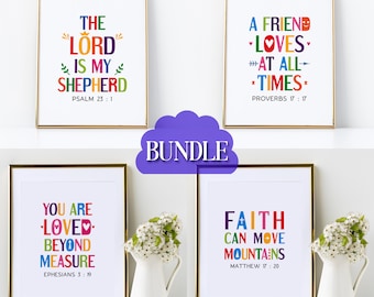 Bible verses wall art. Printable poster bundle Vol. 14 - Christian sayings bible quote posters - Digital download