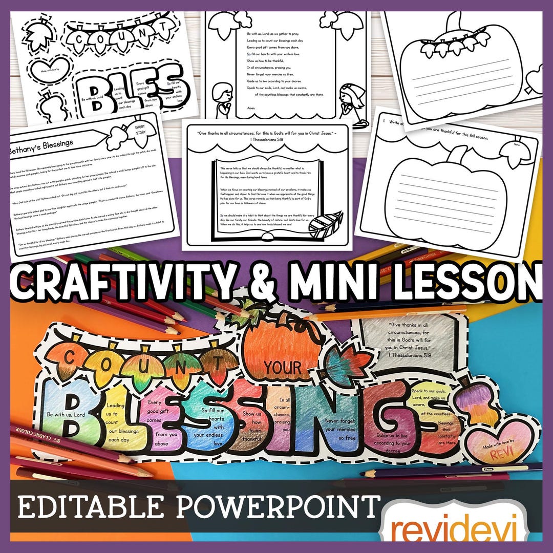 Count Your Blessings. Printable Christian Thanksgiving Lessons and ...