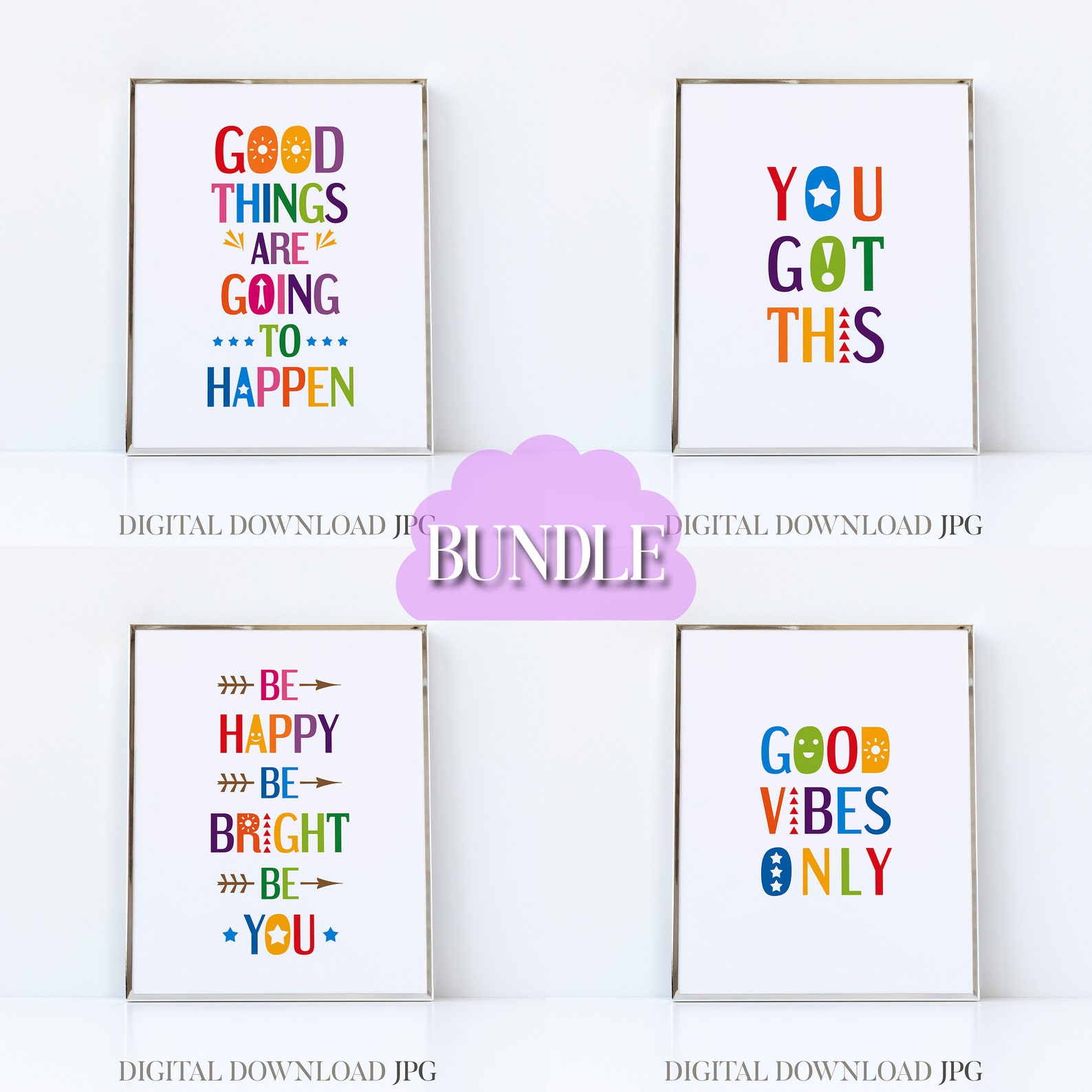 Printable Motivational Wall Art Bundle for Kids Room and - Etsy