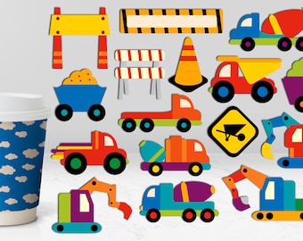 Under construction truck clip art, PNG digital images