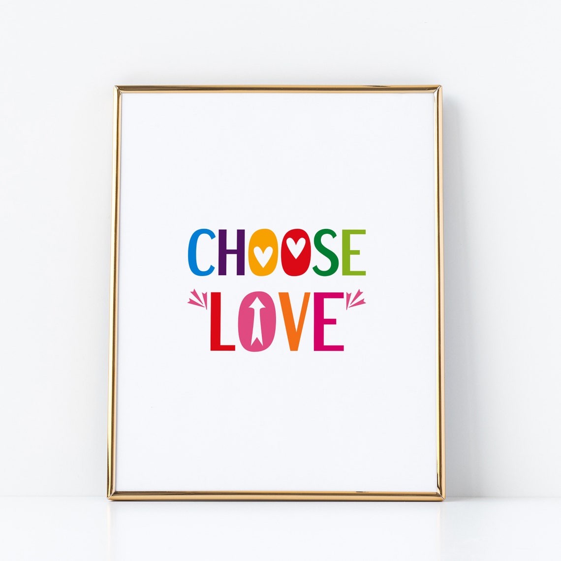 Choose love. Simple printable wall art for home decor. Digital Etsy