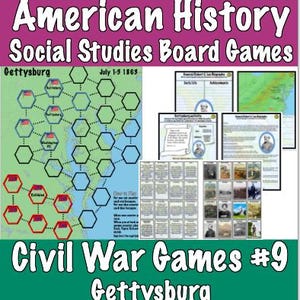 Civil War Board Games #9 Gettysburg (Social Studies, American History)