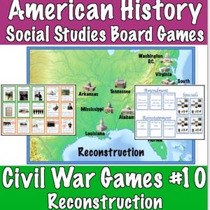 Civil War Board Games #10 Reconstruction (Social Studies, American History)