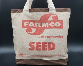 Tote Bag From Vintage ‘Farmers Alfalfa Seed’ Sack