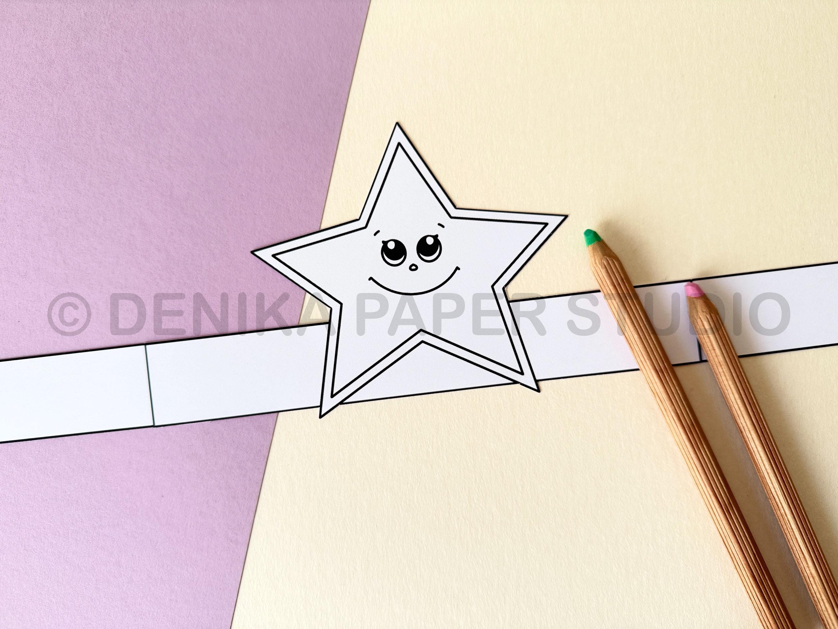 Star Paper Crown Christmas Colouring Printable Kids Craft Costume DIY ...