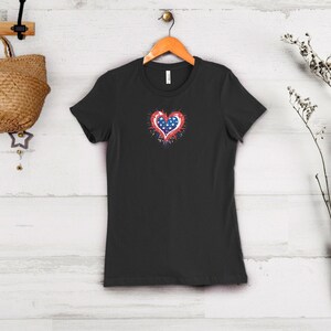 4th of July Shirt, Heart American Flag Shirt, American Flag Shirt, Patriotic Shirt, USA Shirt, Heart Design Shirt , 4th of July Gift