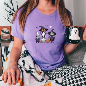 Retro Halloween Shirt, Cute Monsters Shirt,  Ghost Halloween Shirt, Cute Halloween Shirt, Spooky Season Shirt, Spooky Animal Shirt, Gift