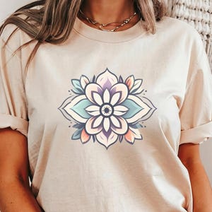 Flowers Tee, Autumn Flower Shirt, Flower T Shirt, Retro Floral Shirt, Vintage Flower Shirt, Plant Lover Shirt, Artsy Flower