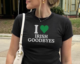 T-shirt bébé irlandais au revoir pour la Saint-Patrick, haut court St. Patty's drôle, Kiss Me I'm Irish, BORG Drinking, chemise non officielle, 8 Ballons, garçons irlandais