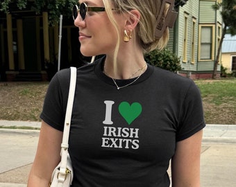 T-shirt bébé irlandais au revoir pour la Saint-Patrick, haut court St. Patty's drôle, Kiss Me I'm Irish, BORG Drinking, chemise non officielle, 8 Ballons, garçons irlandais