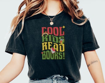Adorable camiseta de profesor de lectura para primer grado retro, director de primaria, jardín de infantes, niños geniales que leen libros, linda camiseta Y2K para bibliotecario