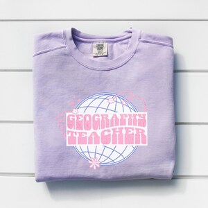 Geographie Lehrer Retro Y2K Shirt, In meiner Lehrer Ära Shirt, Sozialkunde, Komfortfarben, zukünftiger Lehrer, Schulanfang Geschenk, Geschichte