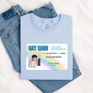 Camiseta Gay Card Pride, Camiseta LGBTQ Pride Personalizada, Camiseta Masculina Engraçada Personalizada Que Vai Duro, Produtos Lésbicos Não Binários, Queer Bissexual Trans