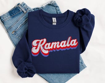 Kamala Harris 2024 Sweatshirt, Madam President Sweater, Kamala Rally Pullover, Presidential Election 2024, Anti-Trump, Groovy Feminist, Roe