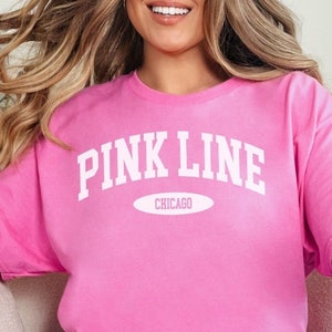 Chicago Gift, Pink Line Shirt, Chicago Neighborhood, Chicago Pride, Chitown, Windy City, Cubs, White Sox, Chicago Gift, Midwest