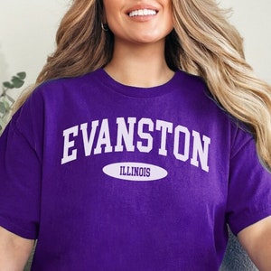 Evanston, IL T-Shirt | Illinois Shirt, Midwest College State School Tee, Illinois, Chicago, University Gift, Student Present