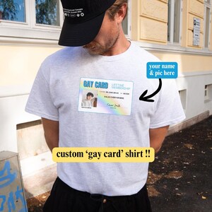 Camiseta Gay Card Pride, Camiseta LGBTQ Pride Personalizada, Camiseta Masculina Engraçada Personalizada Que Vai Duro, Produtos Lésbicos Não Binários, Queer Bissexual Trans