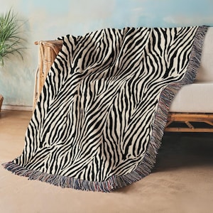Zebra Woven Blanket, Cool Girl Apartment Decor, Y2K Indie Room, Dopamine Decor, Boho Textured Throw, Safari Nursery, Dorm Bedding, Faux Fur