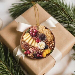 Charcuterieornament, wijnornament, cadeau gastvrouw, witte olifant of ornamentruil voor fijnproevers, kaasliefhebber afbeelding 5