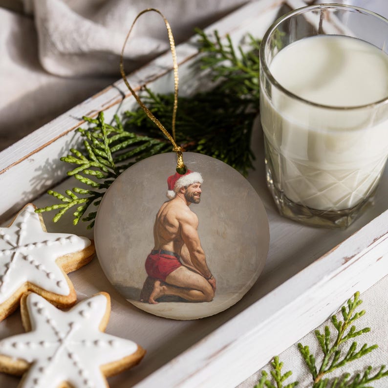 Sexy Santa Ornament, Dirty Gag Gift for Friend, White Elephant Gift, Inappropriate Ornament, Santa Came Twice, Adult Sexual Humor image 8