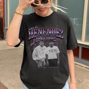 Maglietta Menendez Brothers, maglietta bootleg, regalo anni '80 e '90 per fan dei veri crimini, regalo Murderabilia, giustizia per i fratelli Menendez, processo per omicidio