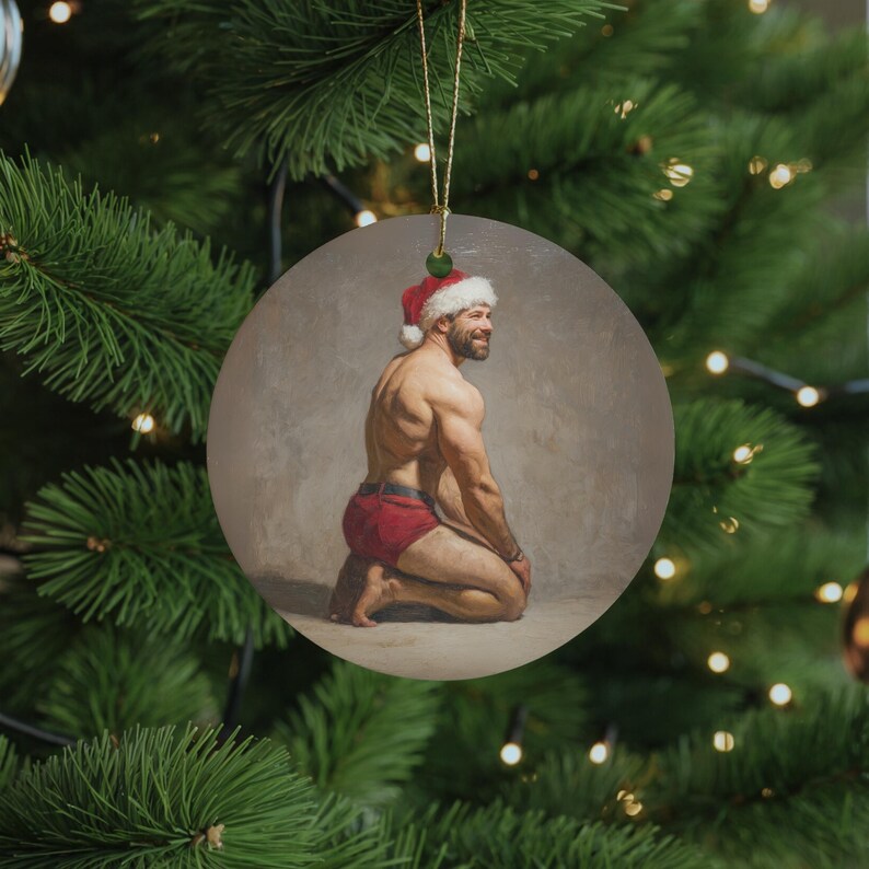 Sexy Santa Ornament, Dirty Gag Gift for Friend, White Elephant Gift, Inappropriate Ornament, Santa Came Twice, Adult Sexual Humor image 7