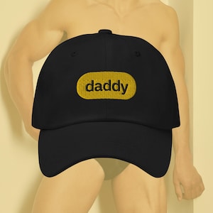 Gay Daddy Gift, Funny LGBTQ Hat, Silly Yaoi LGBTQ Embroidery Hat, Gay Pride, Top Bottom Daddy Twink Baseball Cap
