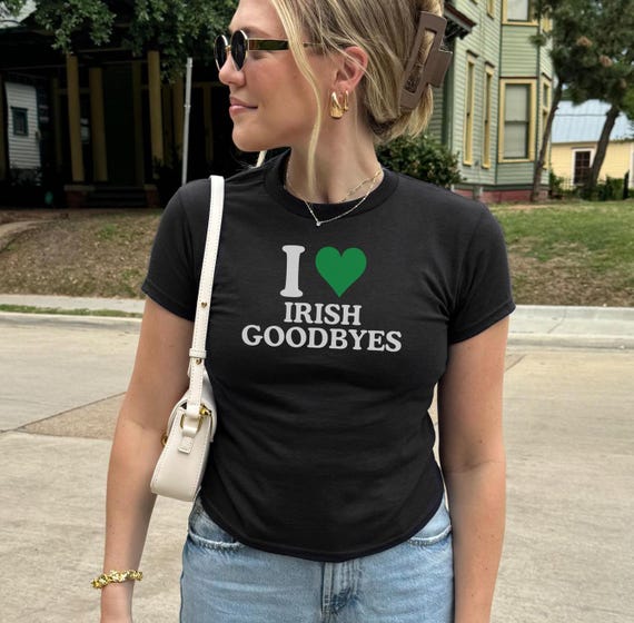 St. Patrick's Day Baby Tee Irish Goodbye, Funny St. Patty's Crop Top, Kiss Me I'm Irish, BORG Drinking, Unofficial Shirt, 8 Ball, Irish Boys