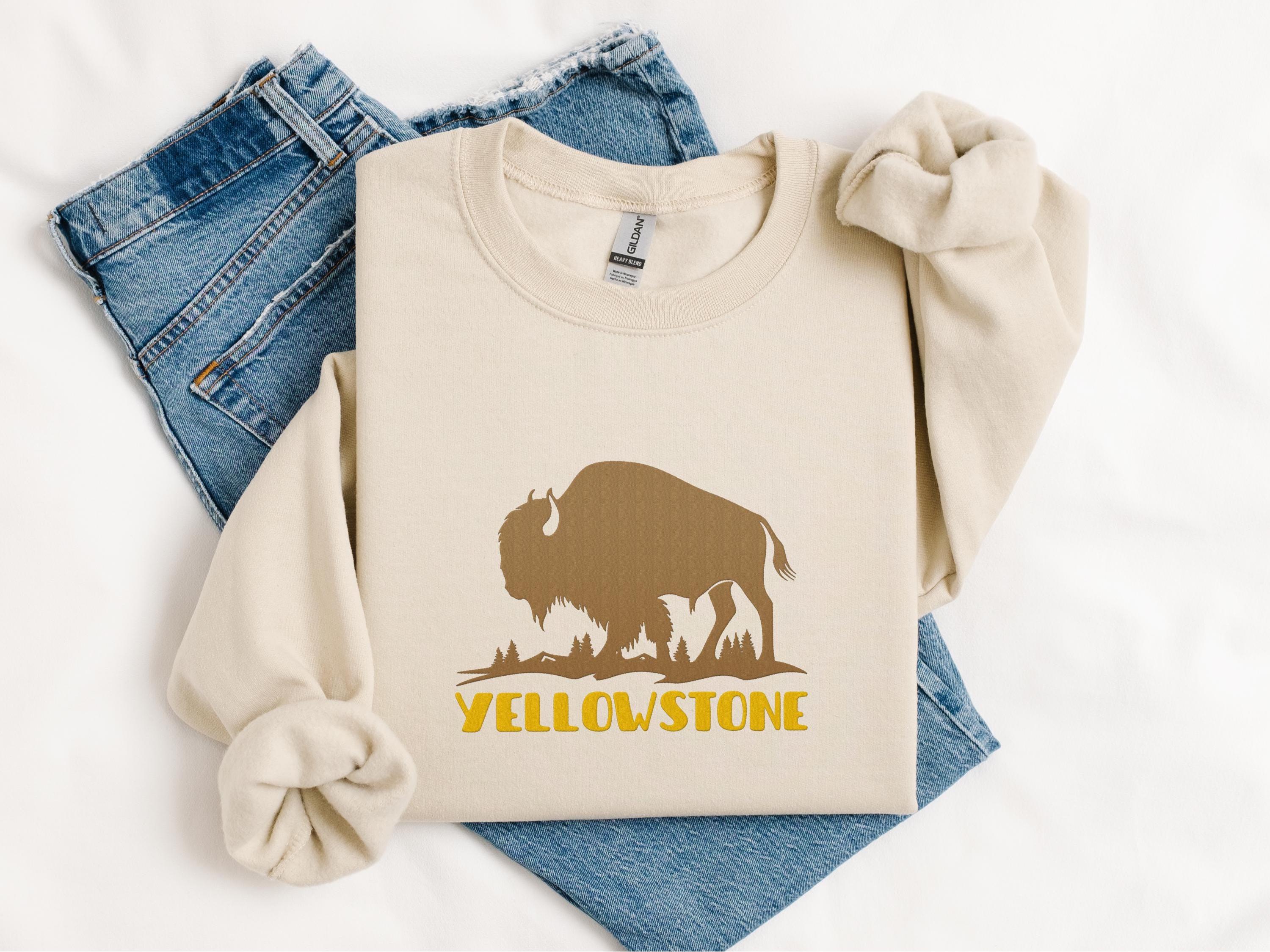 Sweat-shirt Yellowstone, t-shirt vintage surdimensionné à col rond