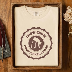 Chow Chow Lustig Komfort Farben T-Shirt, Hund Poop Picker Ober Shirt, unhinged Vet Hund Besitzer Geschenk, Welpe Doggo Geschenk
