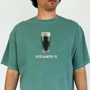 Vitamin G St. Patrick&#39;s Day Shirt, Guinness Tee, Lucky Saint Patty&#39;s Shirt, Funny Frat Beer Drinking Shirt, Luck of the Irish, For Men Women
