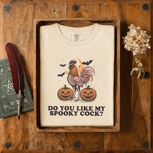 Gallo Pollo Halloween Confort Colores Esqueleto, Camiseta Clucker Espeluznante, Camisa de Temporada Espeluznante, Otoño de Granja, Camisa de Gallina, Pollo Fantasma, Corral