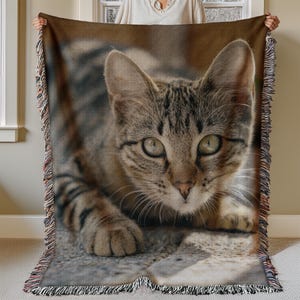 Custom Dog Blanket, Custom Pet Face Blanket, Dog Mom Personalized Woven Throw, Pet Loss Remembrance Gift, Dog Photo Blanket, Couch Throw