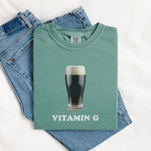 Vitamin G St. Patrick&#39;s Day Shirt, Guinness Tee, Lucky Saint Patty&#39;s Shirt, Funny Frat Beer Drinking Shirt, Luck of the Irish, For Men Women