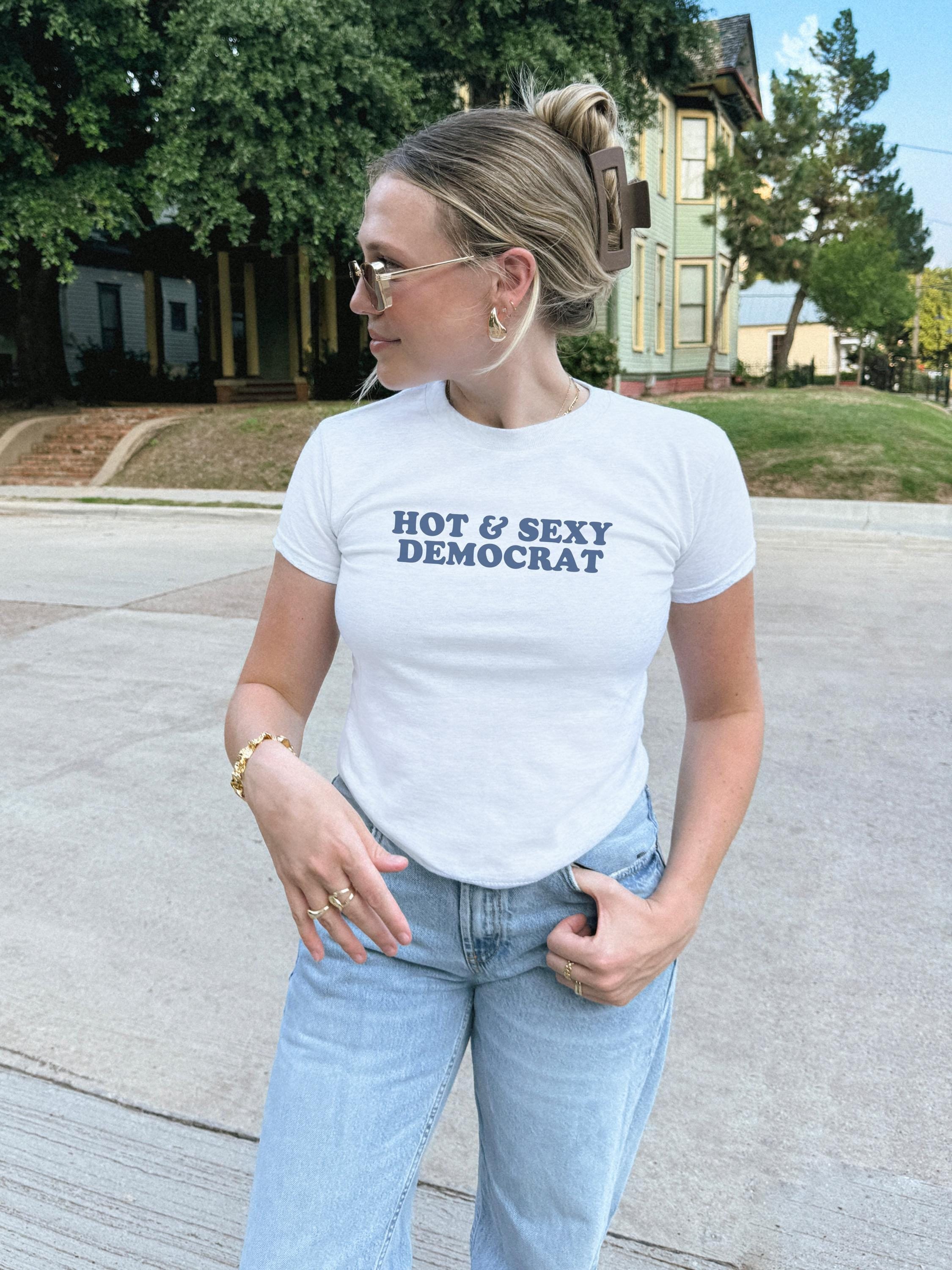 Kamala Harris Baby Tee Hot Girl Democrat 2024, Anti Trump Shirt, Liberal  Leftist Vanilla Girl, 90s Y2K Babytee, Coconut Tree, Roe RBG Ruth