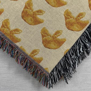 Crab Rangoon Lover Gift, Crab Rangoon Woven Blanket, Crab Rangoon Pillow Accessory, Funny Apartment Decor, Foodie Gift, Gift for Girlfriend
