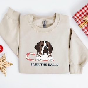 Saint Bernard Dog Christmas Sweatshirt, Winter Sweater Veterinarian Gift, Dog Owner Holiday Sweater, Cute Dog Mom Dad, Pet Parent