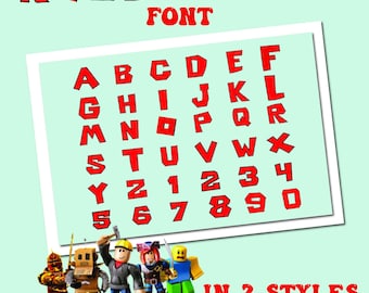 Roblox SVG | Roblox Alphabet PNG| Roblox font | Digital Download | Layered Bundle Files | Roblox Alphabet Letters and Numbers, roblox bundle