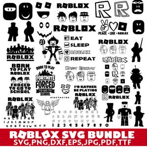 Roblox Svg-bundel, Robot Svg, Gaming Svg-bestanden voor Cricut, Roblox Png, Roblox Boy Svg, verjaardag Svg, Roblox-lettertype, Roblox Clipart, Svg, png