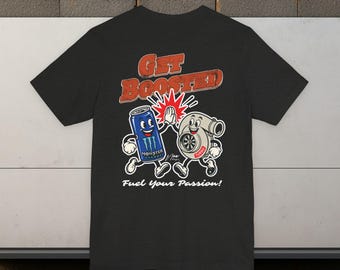 GET BOOSTED | Energy Drink & Turbo Retro Car T-Shirt