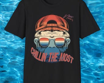 Retro Ape Graphic Tee: Chillin' the Most Unisex T-Shirt