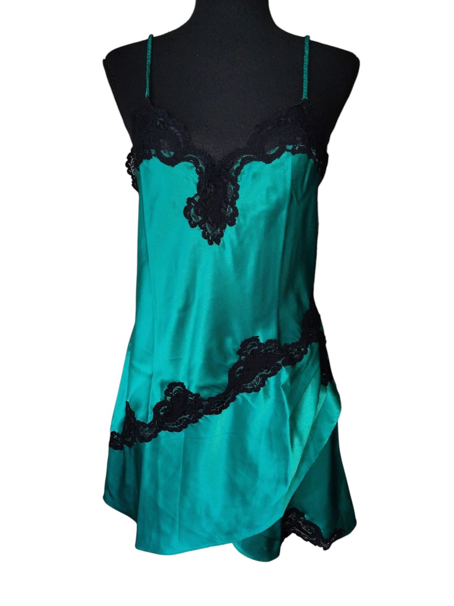 Green Lace Slip Dress - Etsy