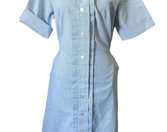 1960s Red Cross Nurse Uniform Dress | Mid-Century Cotton Healthcare Collectible