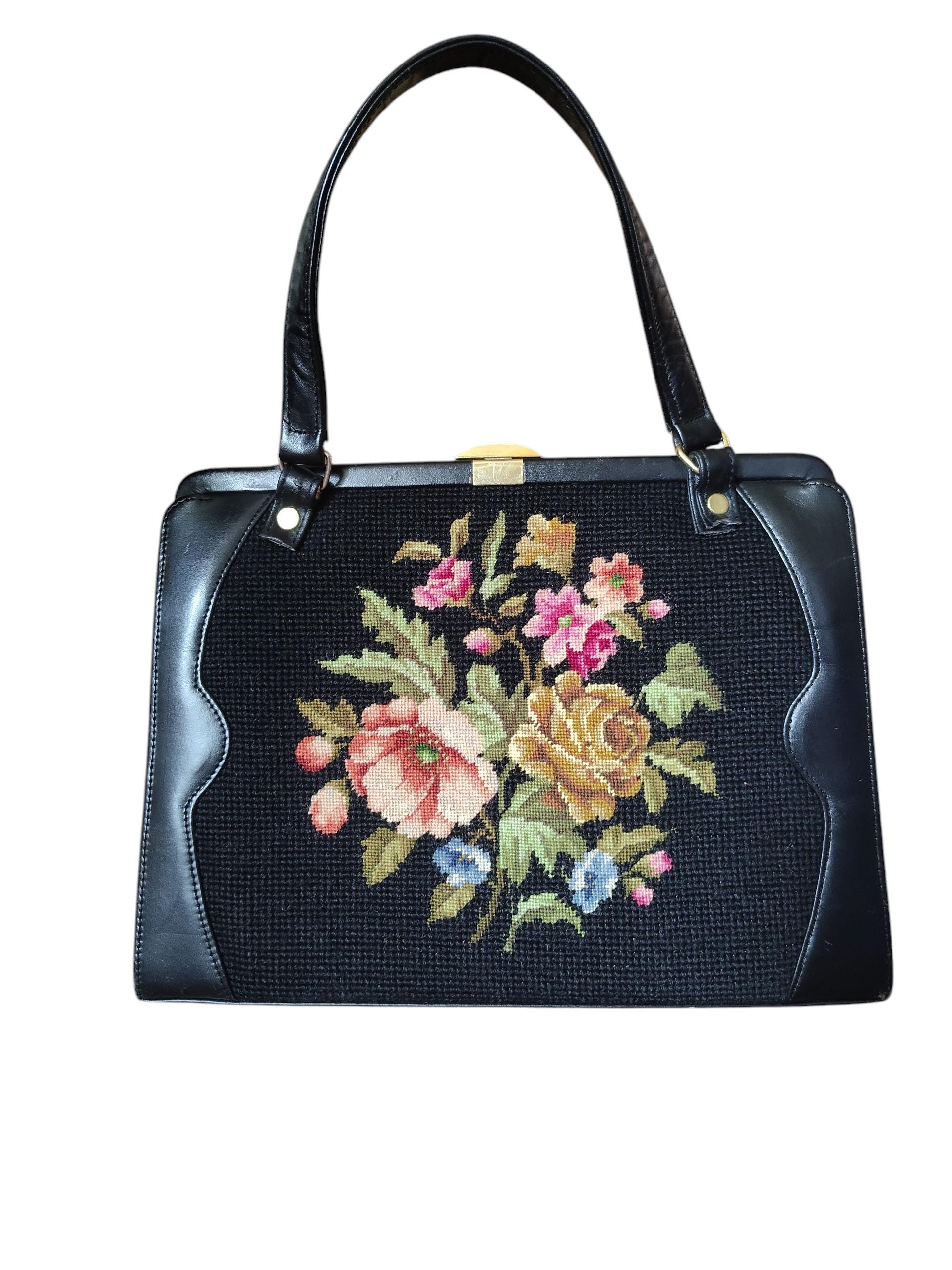 Needlepoint Purse Vintage 50s - Etsy